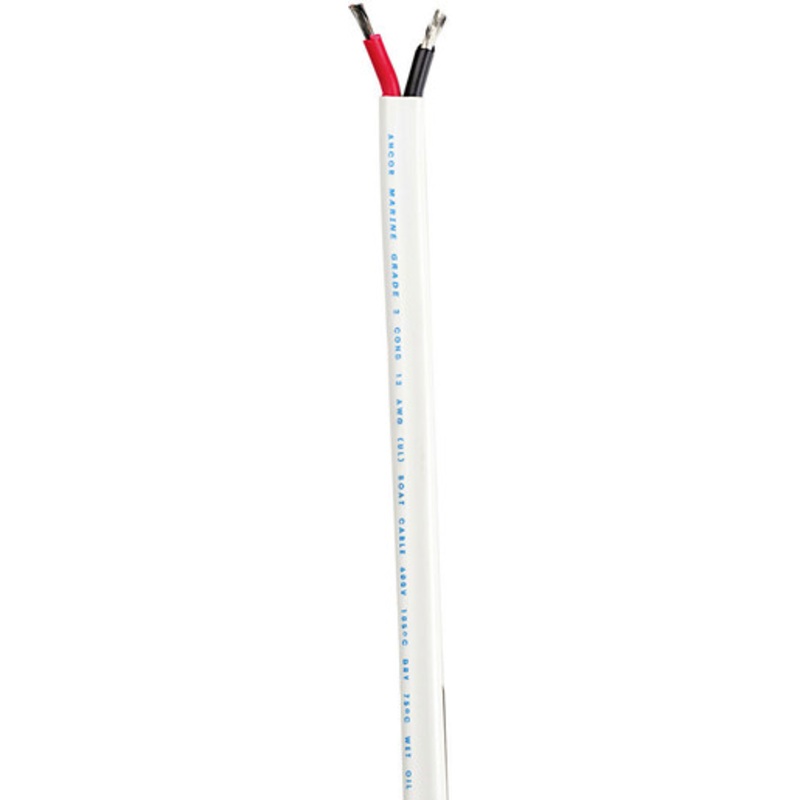 Ancor Standard Duplex Cable – Flat – Red/Black – 6/2 AWG – 2 x 13mm Squared – 100′