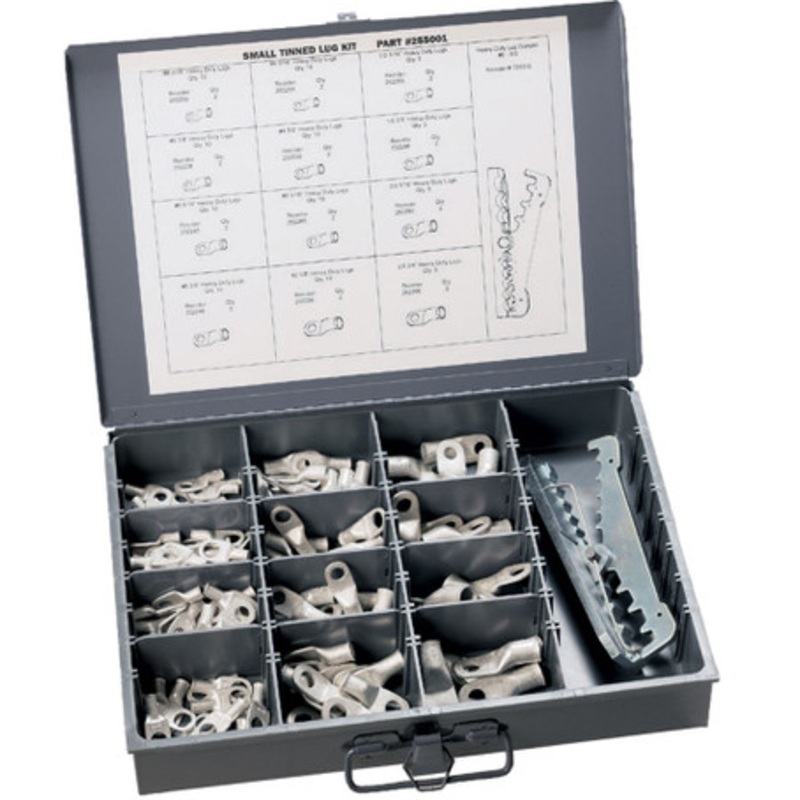 Ancor Tinned Copper Lug Kit w/ Crimper – 100-Piece