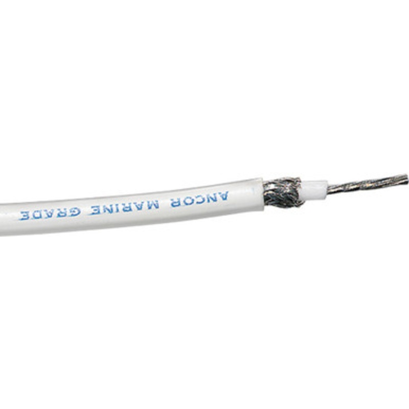 Ancor White RG 213 Tinned Coaxial Cable – 100′