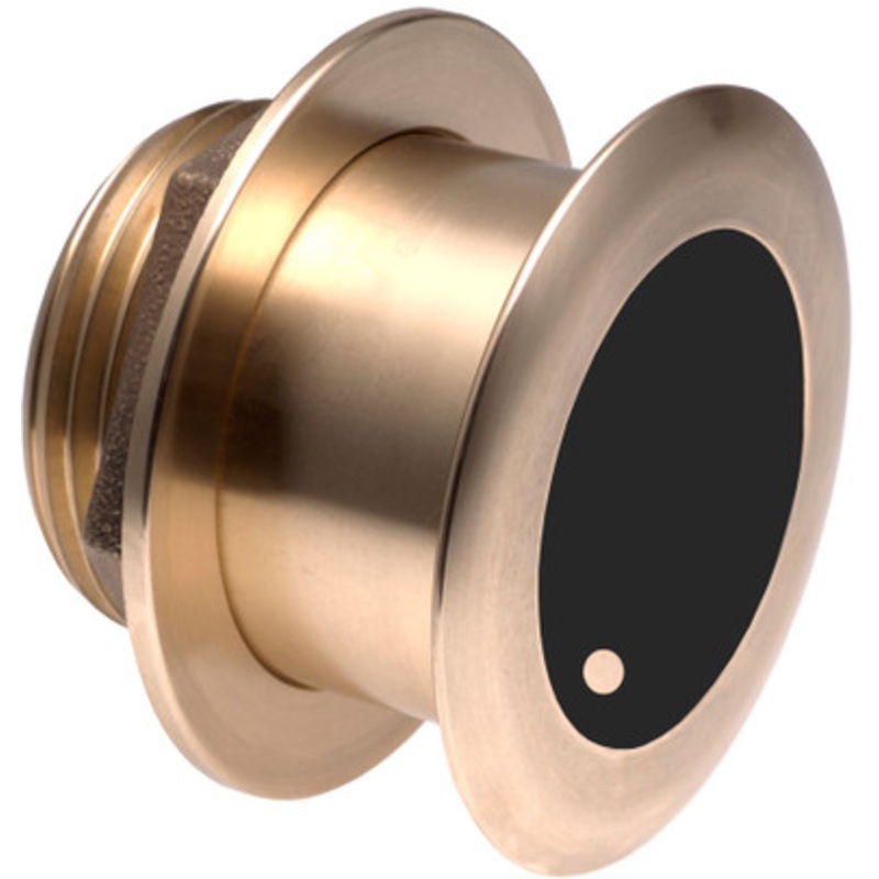 Garmin Bronze Thru-hull Wide Beam Transducer w/ Depth & Temp – 12 Degree Tilt, 8-pin – Airmar B175HW
