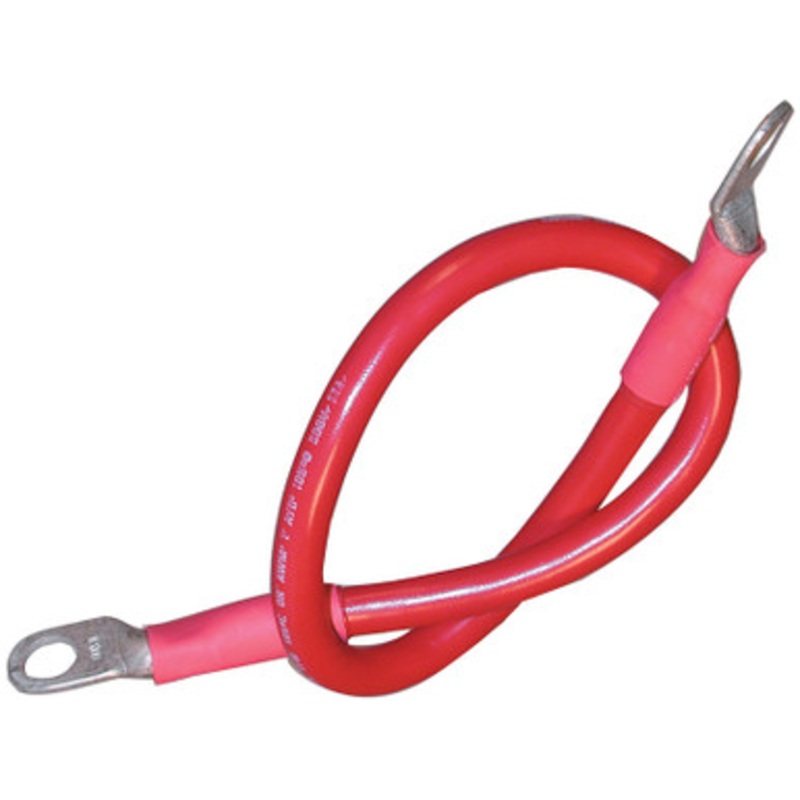 Ancor Battery Cable Assembly – 2 AWG (34mm Squared) Wire, 3/8 (9.5mm) Stud, Red – 32 (81.2cm)
