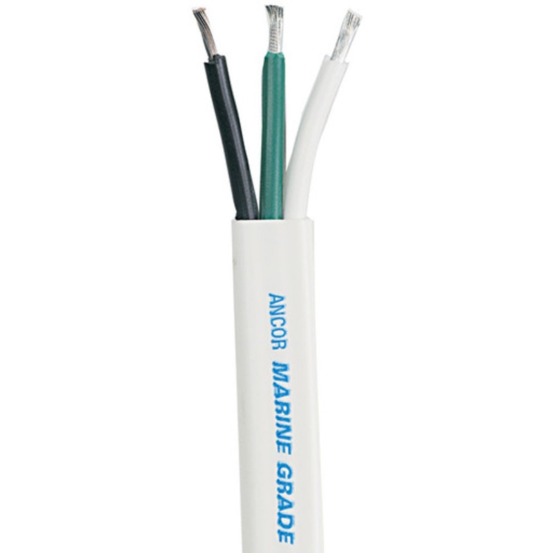 Ancor White Triplex Cable – Flat – 16/3 AWG – 1,000′