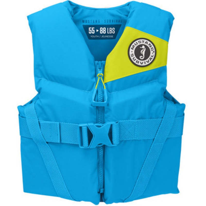 Mustang REV Youth PFD Vest – Azure Blue