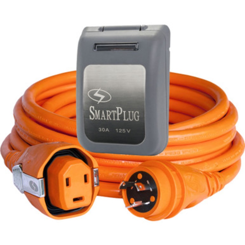 SmartPlug C30503BM30PG Dual Configuration 50ft Cordset w/Twist-N-Lock Connector – Non-Metallic Inlet – Gray Inlet 30 Amp