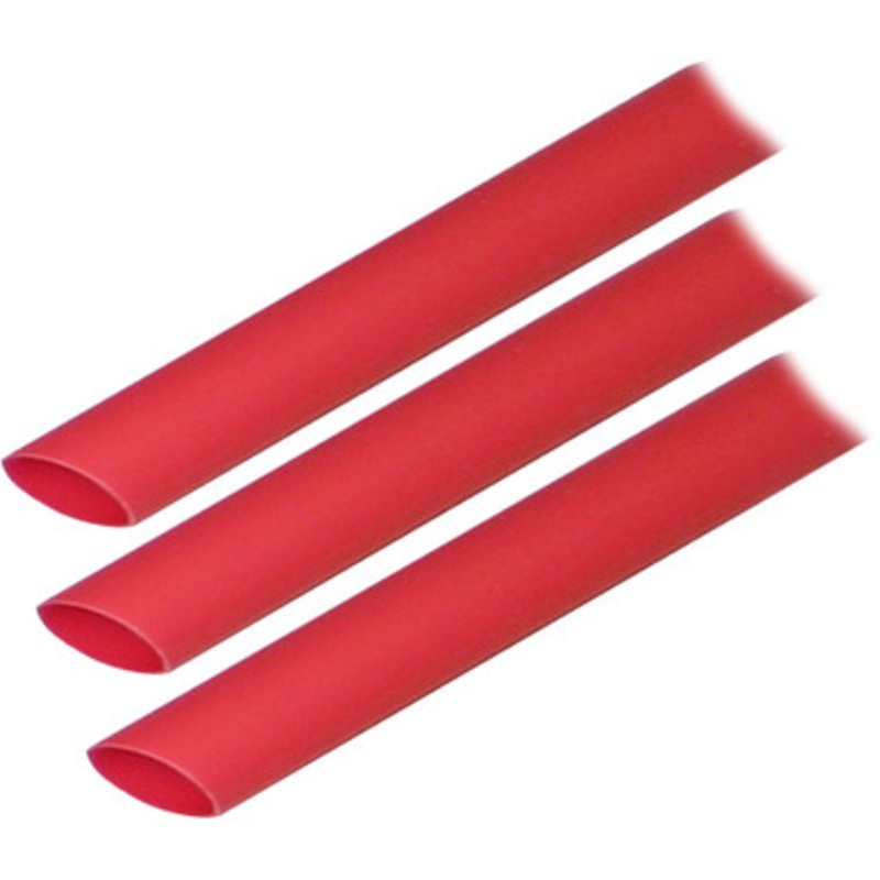 Ancor Adhesive Lined Heat Shrink Tubing (ALT) – 1/2 x 3 – 3 Pack – Red