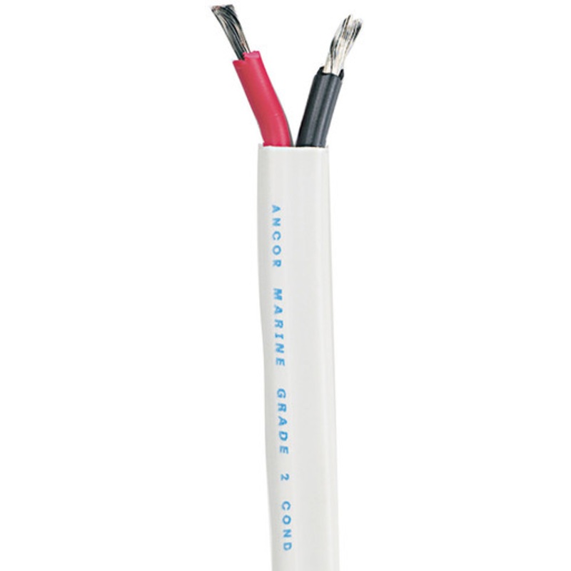 Ancor Standard Duplex Cable – Flat – Red/Black – 12/2 AWG – 2 x 3mm Squared – 100′