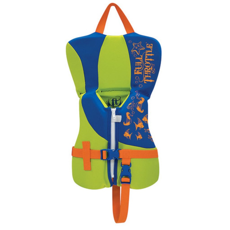 Full Throttle 58063 Rapid-Dry Infant Life Vest – Blue/Lime Green