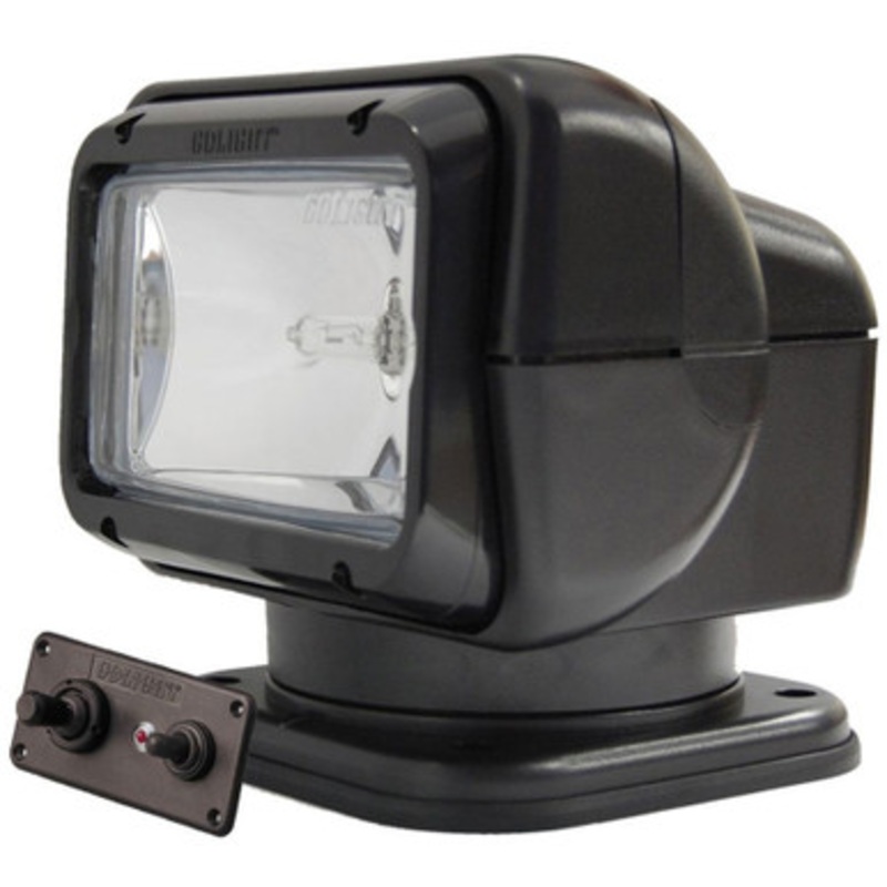 Golight Searchlight w/ Wired Dash Mount Remote – Permanent Mount – Black