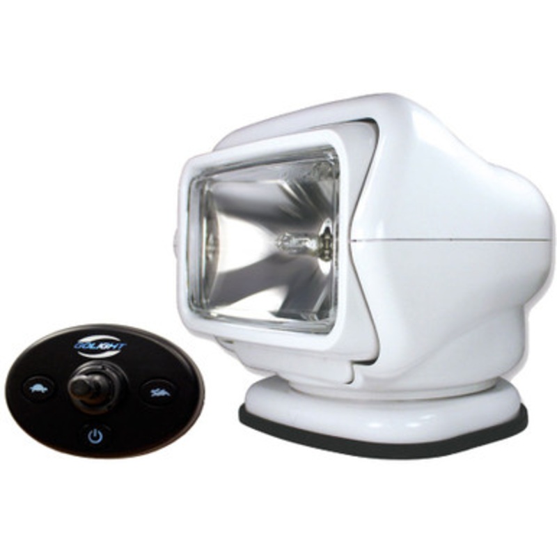 Golight Stryker Searchlight 12V w/ Wired Dash Control & 20′ Wire Harness – White