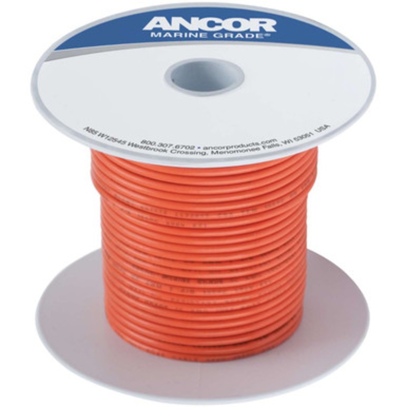 Ancor 12 AWG Tinned Copper Wire Primary Cable – Orange – 100 ft.