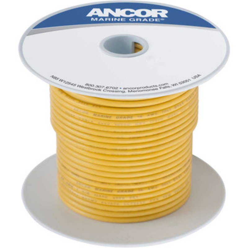 Ancor 12 AWG Tinned Copper Wire Primary Cable – Yellow – 100 ft.