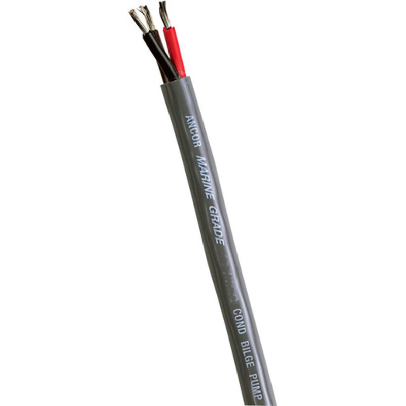 Ancor Bilge Pump Cable – 14/3 STOW-A Jacket – 3x2mm Squared – 100′