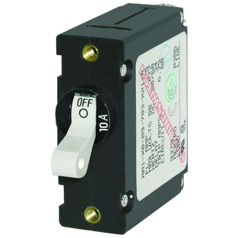 Blue Sea 7206 AC/DC Single Pole Magnetic World CB  – 10 Amp – White