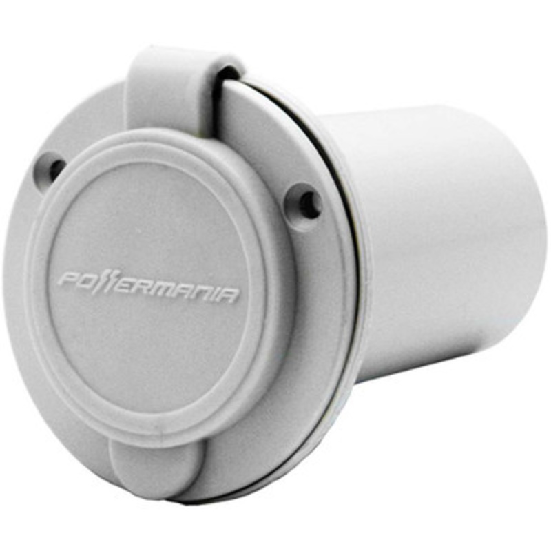 Powermania 10502 AC Plug Port – White
