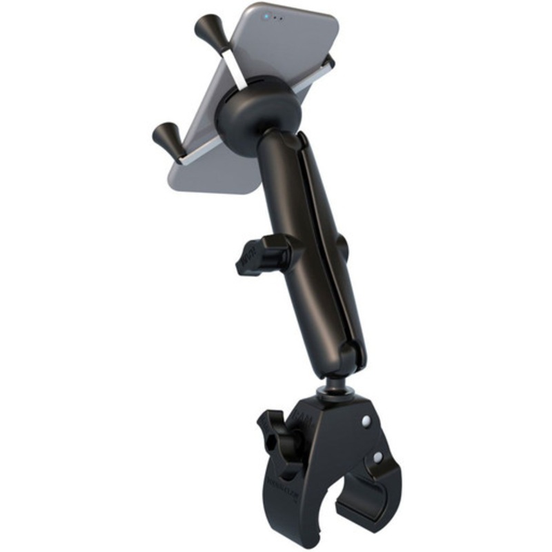 RAM Tough-Claw Base w/ Long Double Socket Arm & Universal X-Grip Cradle – Fits Cell/iPhone