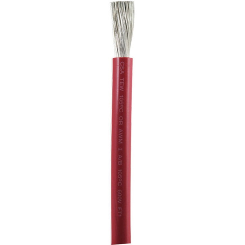 Ancor 1/0 AWG Tinned Copper Wire Battery Cable – Red – 100 ft.
