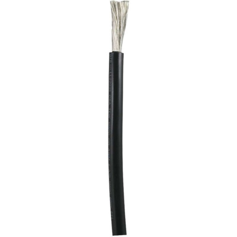Ancor 1 AWG Tinned Copper Wire Battery Cable – Black – 100 ft.