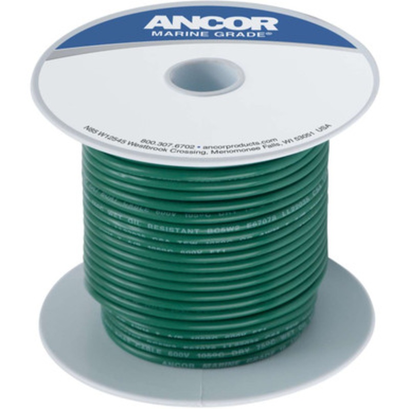 Ancor 12 AWG Tinned Copper Wire Primary Cable – Green – 1,000 ft.