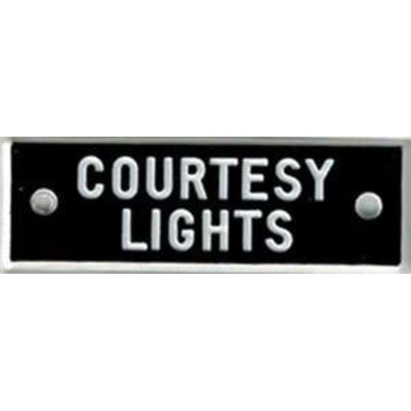 Bernard IP043 ‘Courtesy Light’ 1.5in Identi-Plate