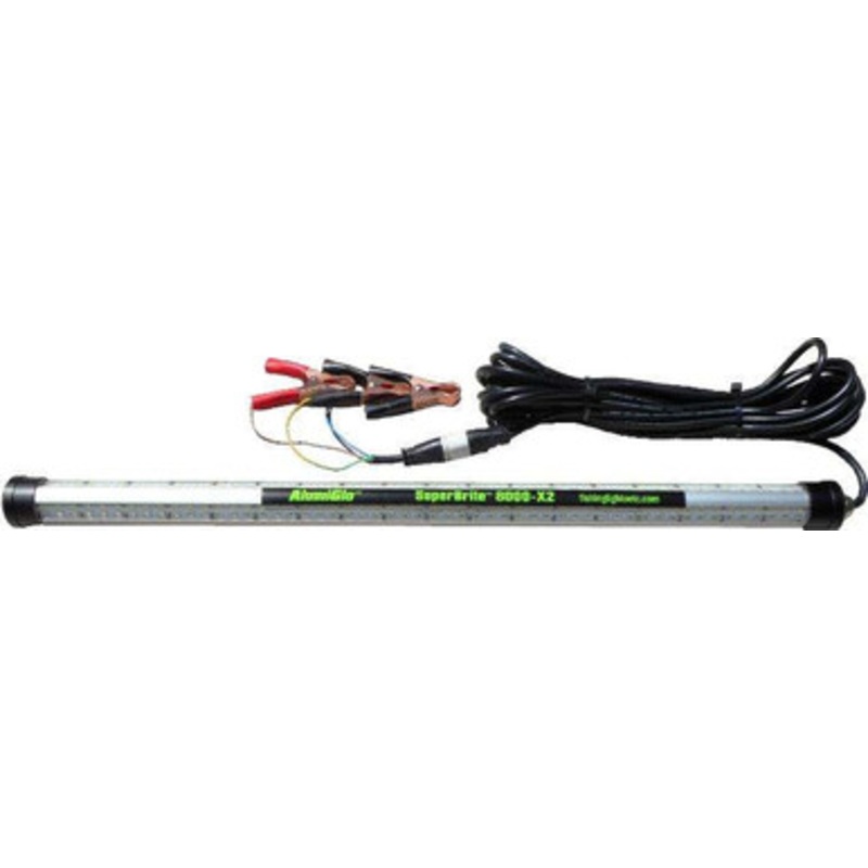 Alumiglo SuperBrite 8000-X2 Dual Color 24” Green/White LED Fishing Light