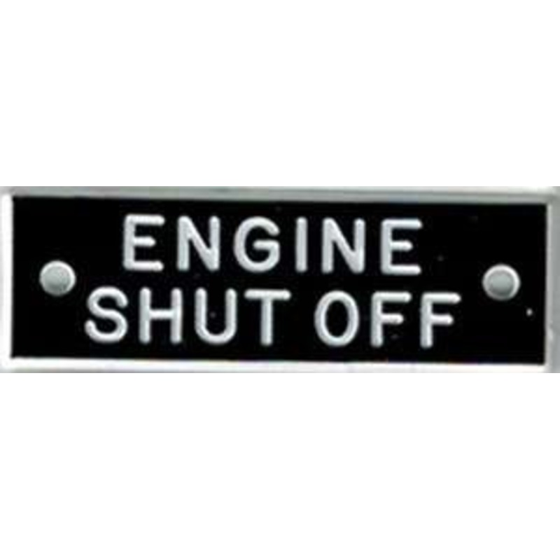 Bernard IP048 ‘Engine Shut Off’ 1.5in Identi-Plate