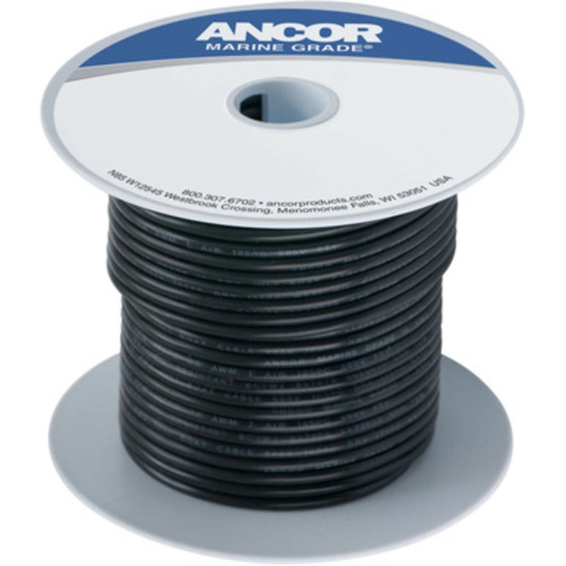 Ancor 12 AWG Tinned Copper Wire Primary Cable – Black – 400 ft.