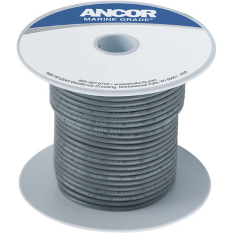 Ancor 12 AWG Tinned Copper Wire Primary Cable – Grey – 1,000 ft.