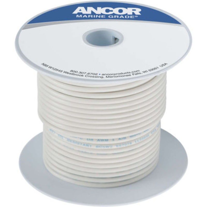 Ancor 12 AWG Tinned Copper Wire Primary Cable – White – 100 ft.