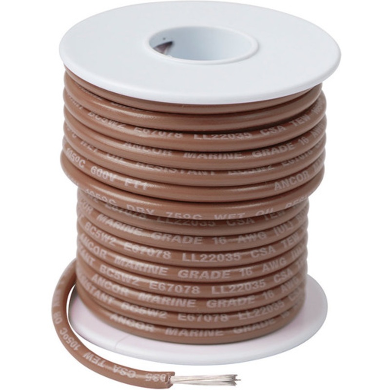 Ancor 14 AWG Tinned Copper Wire Primary Cable – Tan – 100 ft.