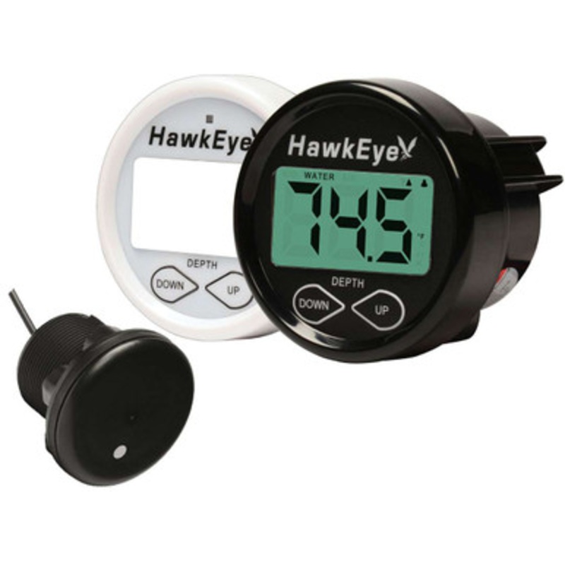 HawkEye D10DX.06T Boat Mount Depth Finder w/ Air/Water Temp – Thru Hull