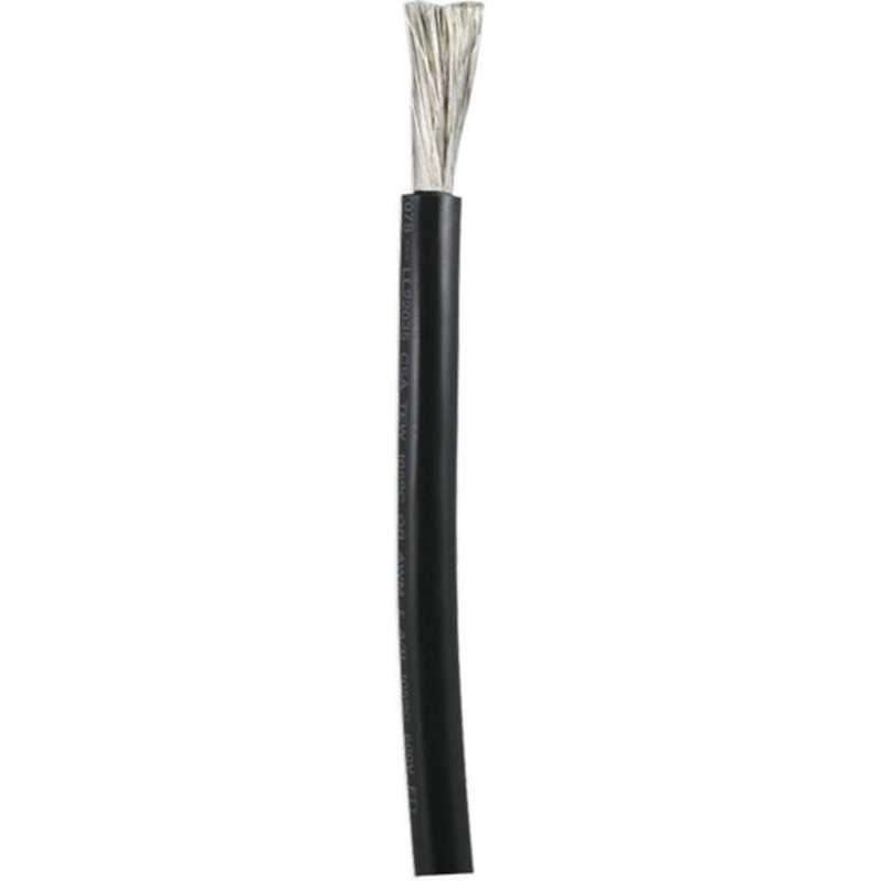 Ancor 1/0 AWG Tinned Copper Wire Battery Cable – Black – 100 ft.