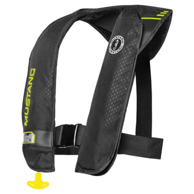 Mustang MD2016 MIT 100 Inflatable Automatic PFD Black/Fl Yellow-Green