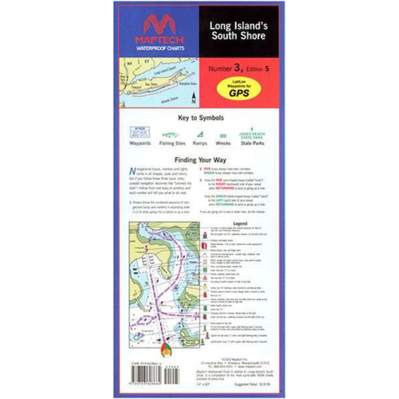 Maptech WPC003 Waterproof Chart – Long Island South Shore
