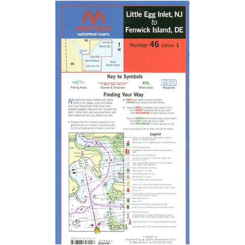 Maptech WPC046 Waterproof Chart – Little Egg Inlet, NJ to Fenwick Island, DE