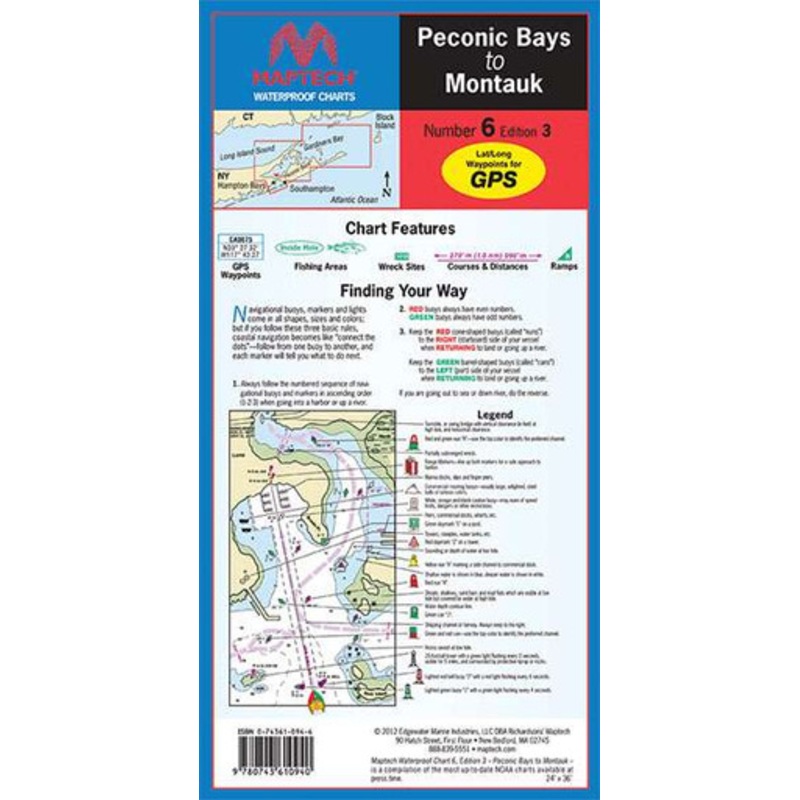 Maptech WPC006 Waterproof Chart – Peconic Bays to Montauk