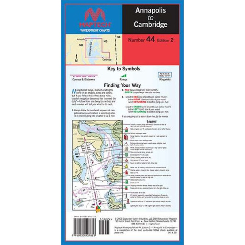 Maptech WPC044 Waterproof Chart – Annapolis to Cambridge