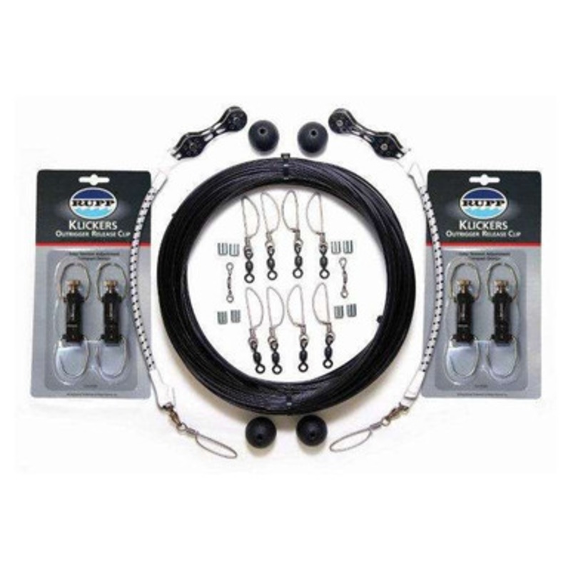 Rupp CA-0108-MO Double Rigging Kit with KLICKERS, Black Mono