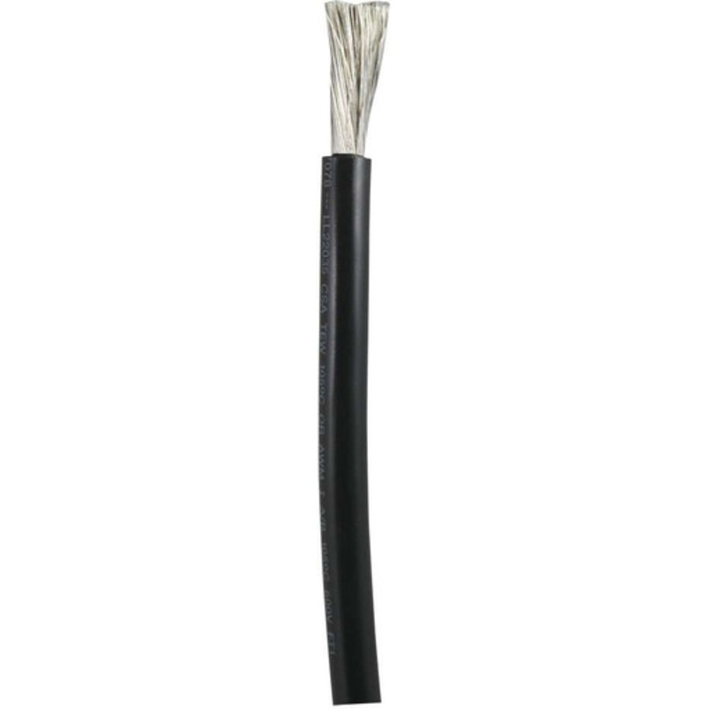 Ancor 4 AWG Tinned Copper Wire Battery Cable – Black – 25 ft.