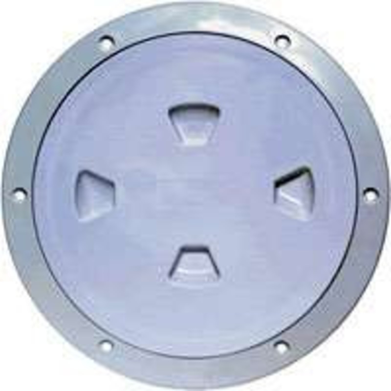Beckson DP80-W 8” Screw-Out Deck Plate – White