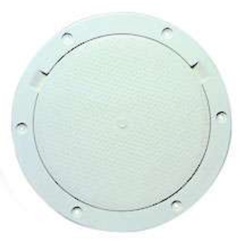 Beckson DP83-W 8” Pry-Out Deck Plate – White – Non-Skid