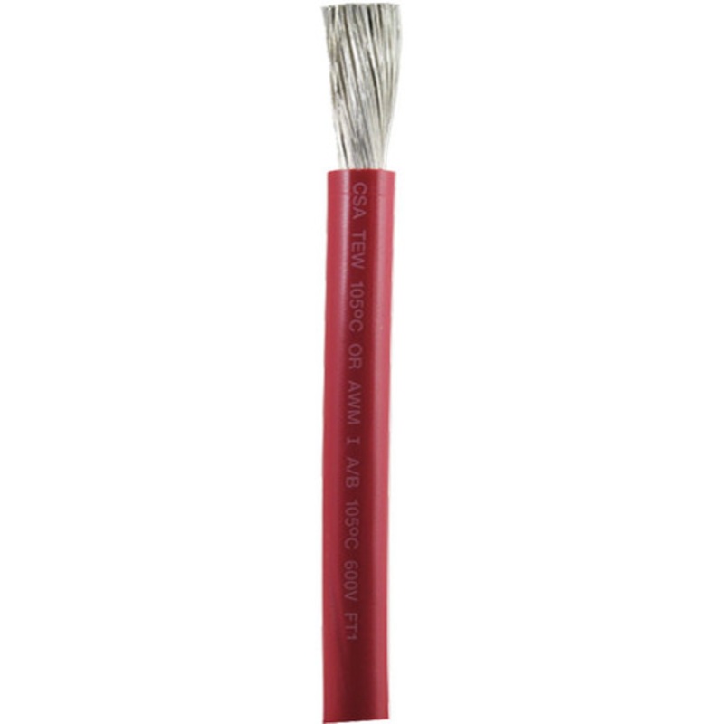 Ancor 2/0 AWG Tinned Copper Wire Battery Cable – Red – 100 ft.