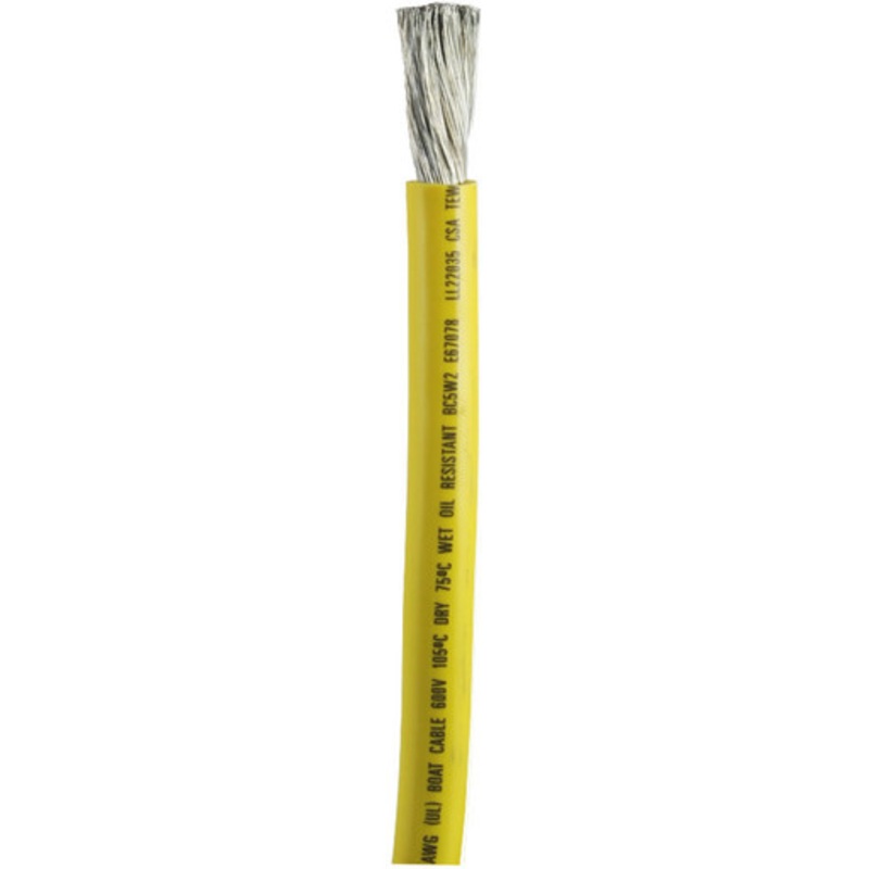 Ancor 2/0 AWG Tinned Copper Wire Battery Cable – Yellow – 100 ft.