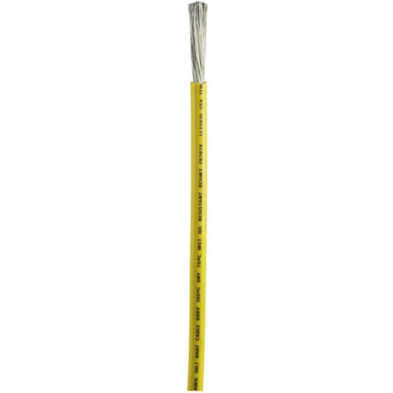 Ancor 4 AWG Tinned Copper Wire Battery Cable – Yellow – 100 ft.