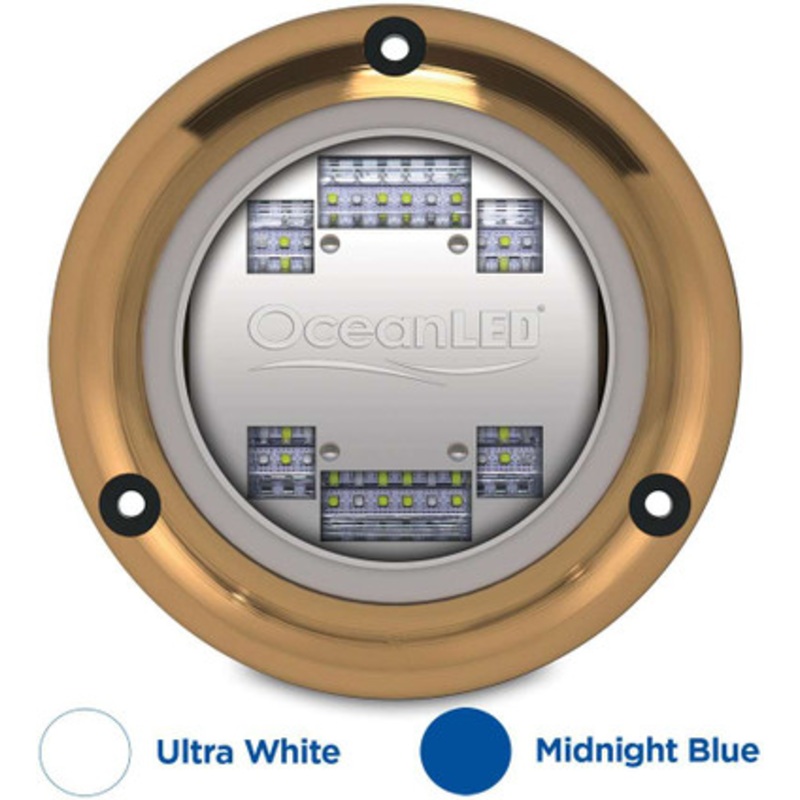 OceanLED 012103BW Sport S3124s Underwater LED Light – Ultra White/Midnight Blue