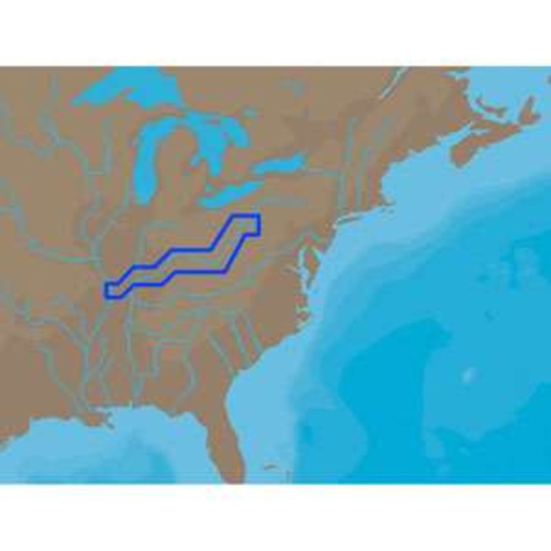 C-MAP NT+ NA-C039 – Ohio River Cairo Pittsburgh – C-Card