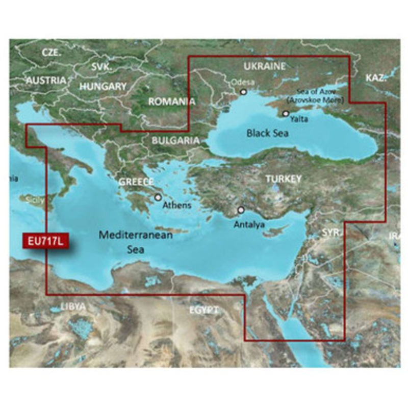 Garmin 010-C1085-20 BlueChart g2 – HXEU717L – East Mediterranean & Black Sea – microSD/SD
