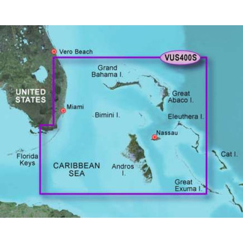 Garmin BlueChart g2 Vision SMALL Walkers Cay to Exuma Sound SD Card