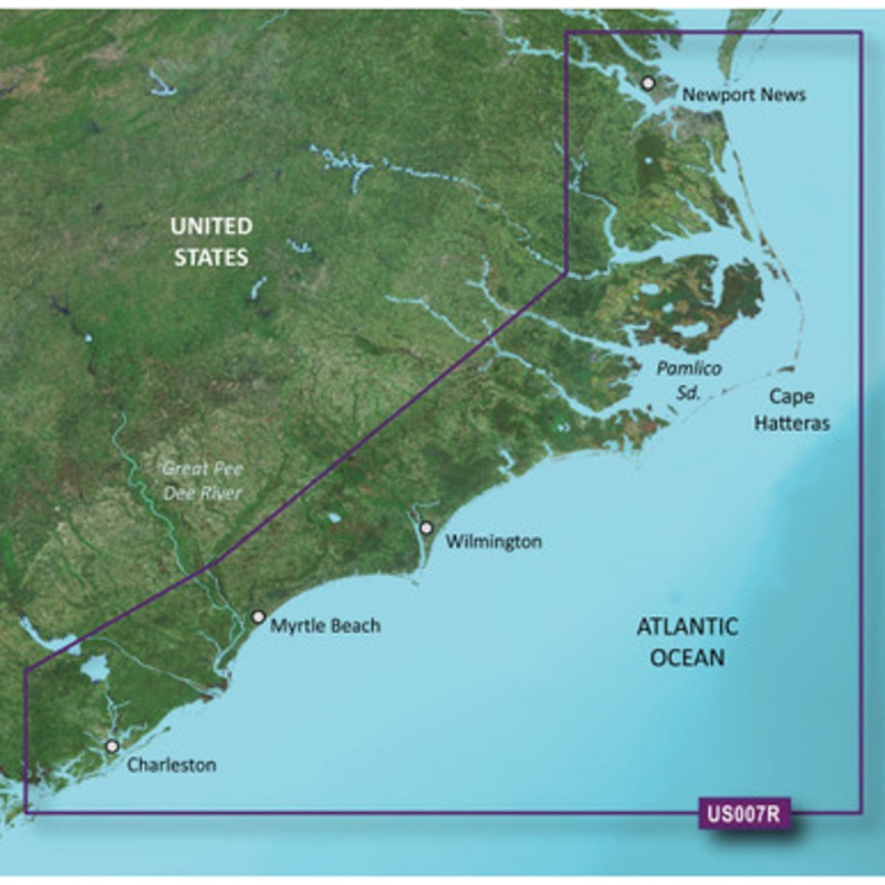 Garmin VUS007R BlueChart g3 Vision HD – Norfolk to Charleston – microSD/SD