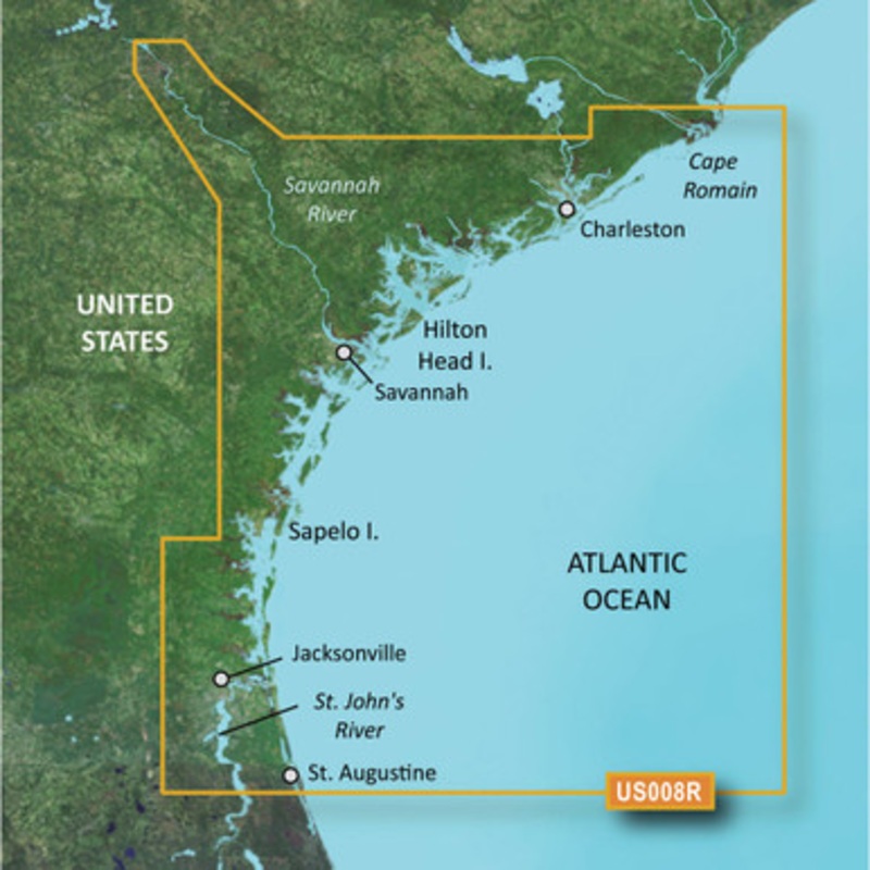 Garmin VUS008R BlueChart g3 Vision HD – Charleston to Jacksonville – microSD/SD