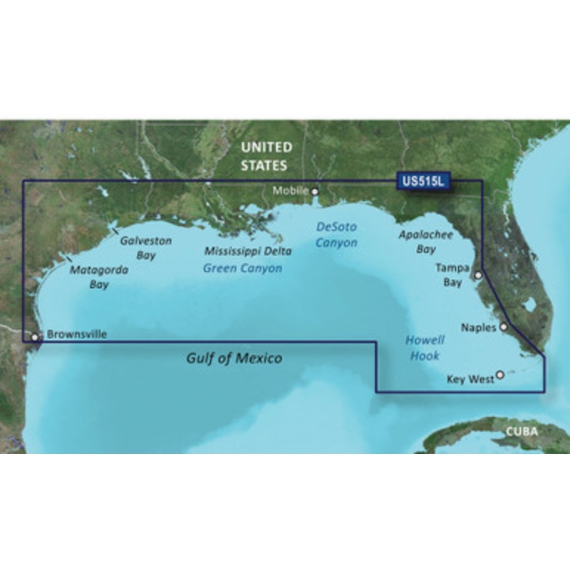 Garmin VUS515L BlueChart g3 Vision HD – Brownsville to Key Largo – microSD/SD